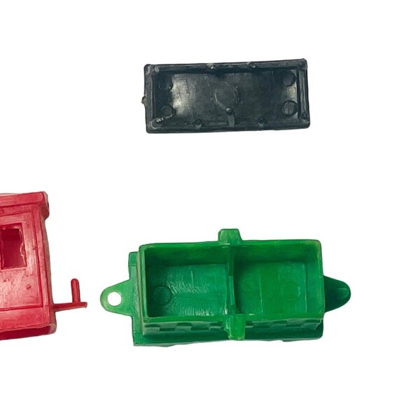 Toy Train Cars Plastic Giant Hong Kong Miniature Engine Coal Green Red Blue - Picture 5 of 16